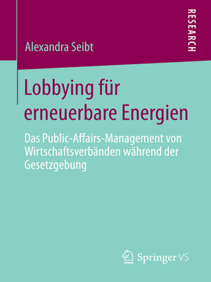 cover image of Lobbying für erneuerbare Energien